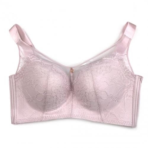 性感蕾絲無鋼圈手掌杯薄款C杯D杯大胸顯小調整型側收防走光內衣