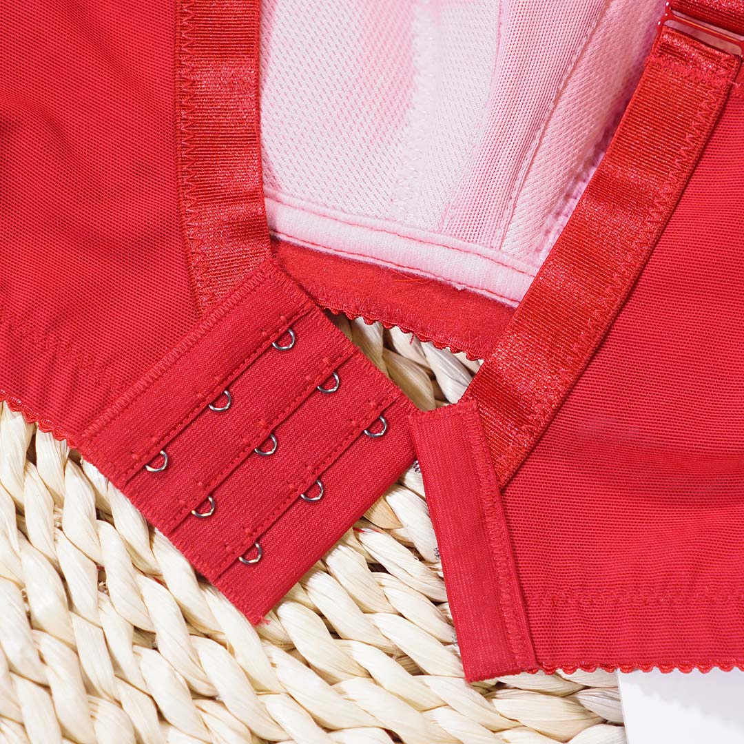 【C-E無鋼圈】低脊心透氣機能內衣 紫膚黑灰紅