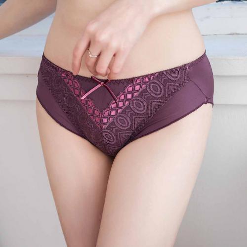 Purple Butterfly Deep V Underwear. A. B.C. D cover matching underwear