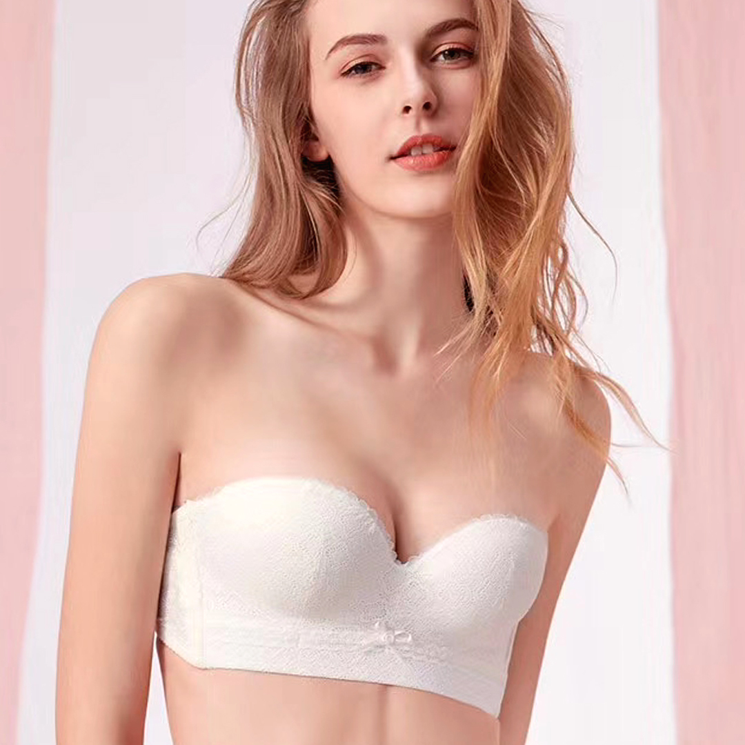 性感抹胸無肩帶聚攏防滑上托隱形内衣