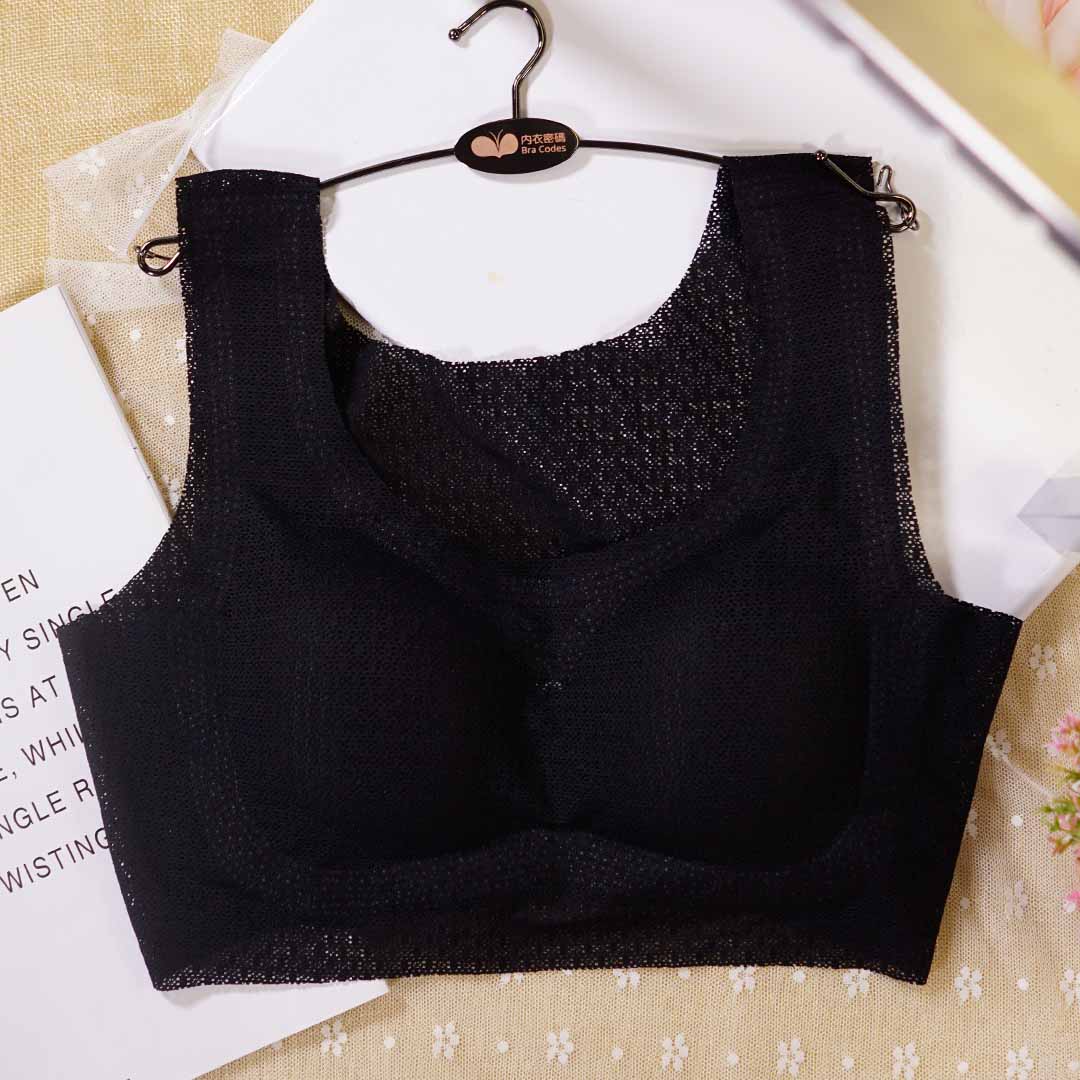 大碼薄杯聚攏不移位一片式無痕睡眠運動背心内衣 M-6XL