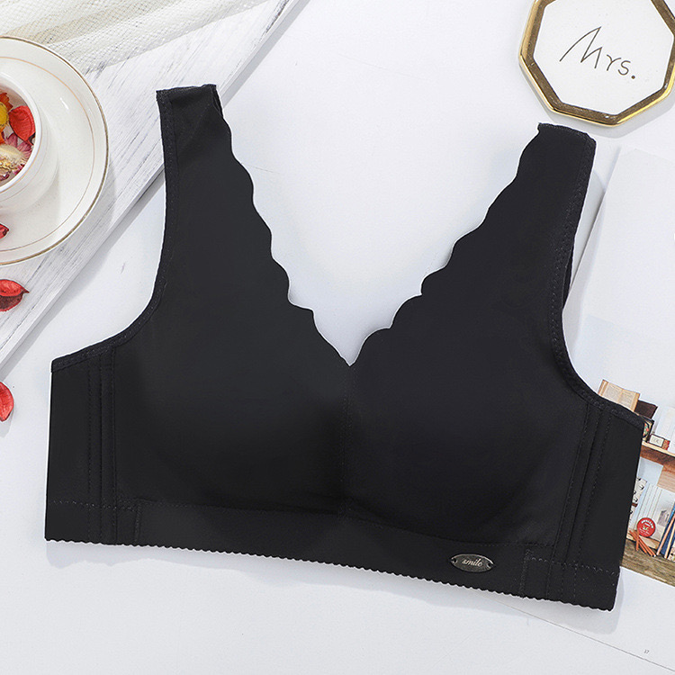 光面舒適無痕無鋼圈集中上托內衣-軟透氣杯