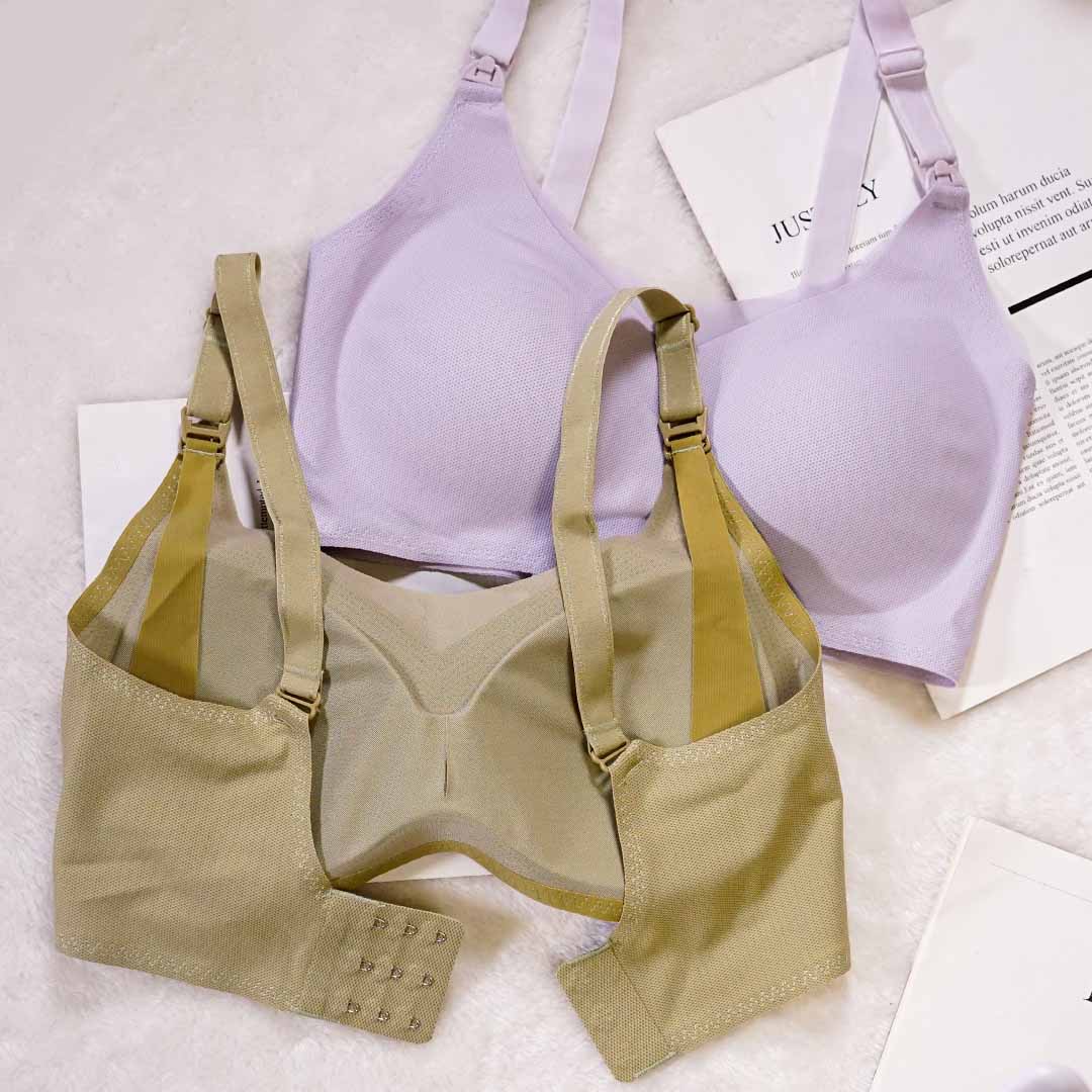 透氣網紗聚攏防下垂哺乳內衣