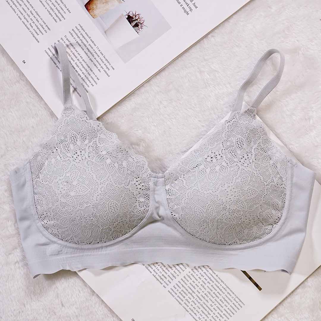 Relax Bra 晶瑩蕾絲吊帶無鋼圈睡眠休閒內衣