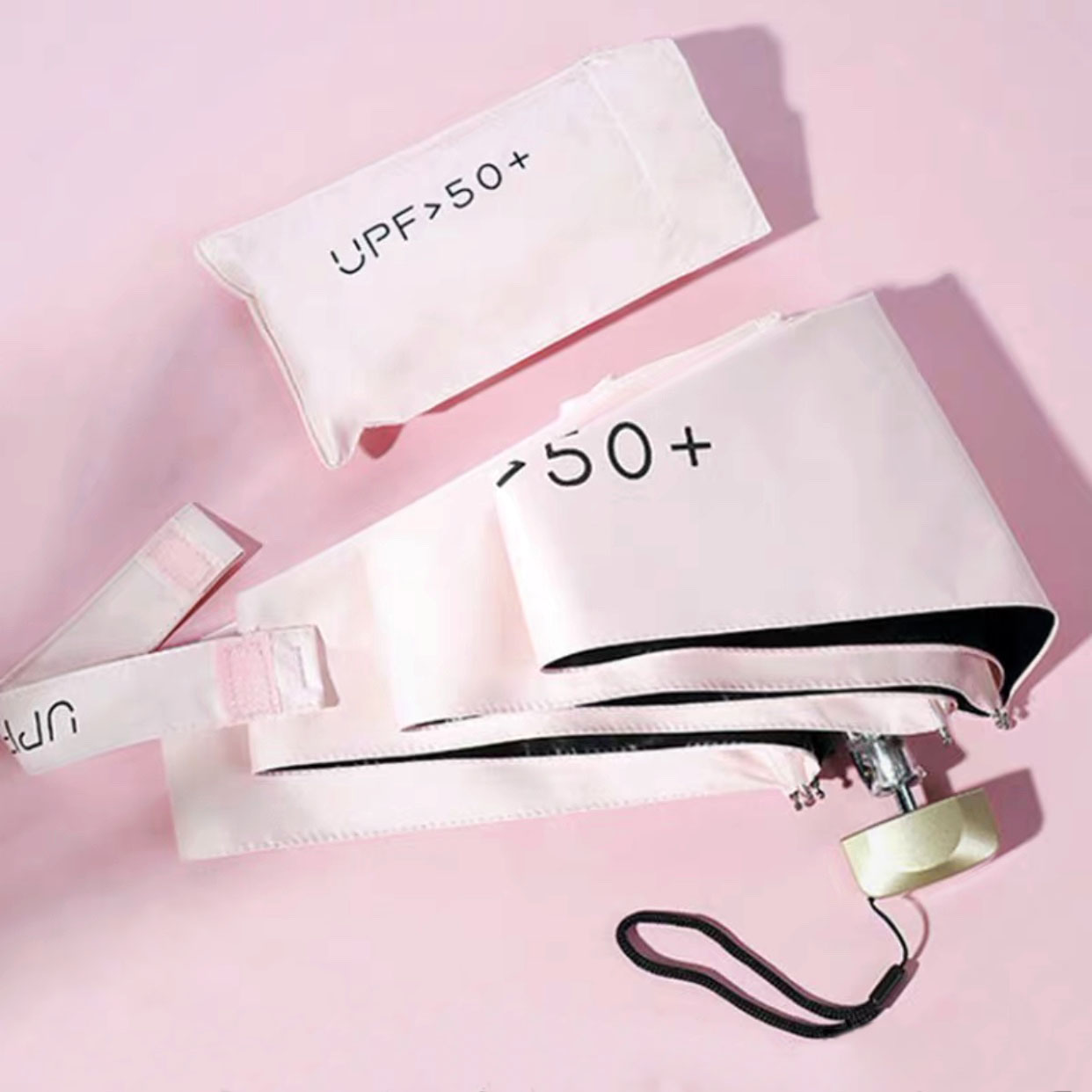 馬卡龍 UPF50+ 摺疊超輕五折防紫外線小巧便携手袋雨傘