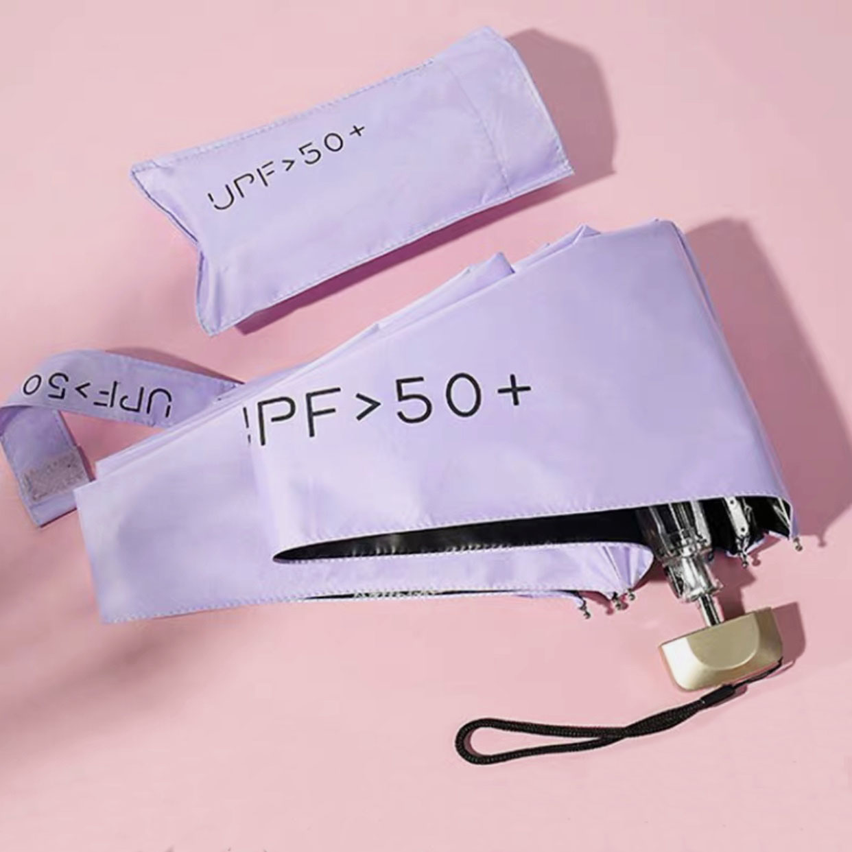 馬卡龍 UPF50+ 摺疊超輕五折防紫外線小巧便携手袋雨傘