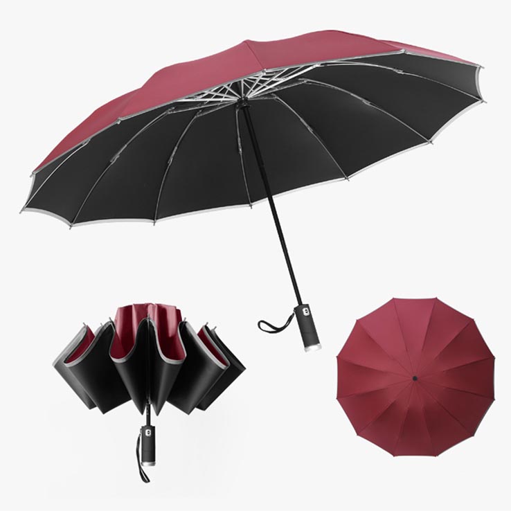 跣水防紫外車-反向自動開關不濕車雨傘