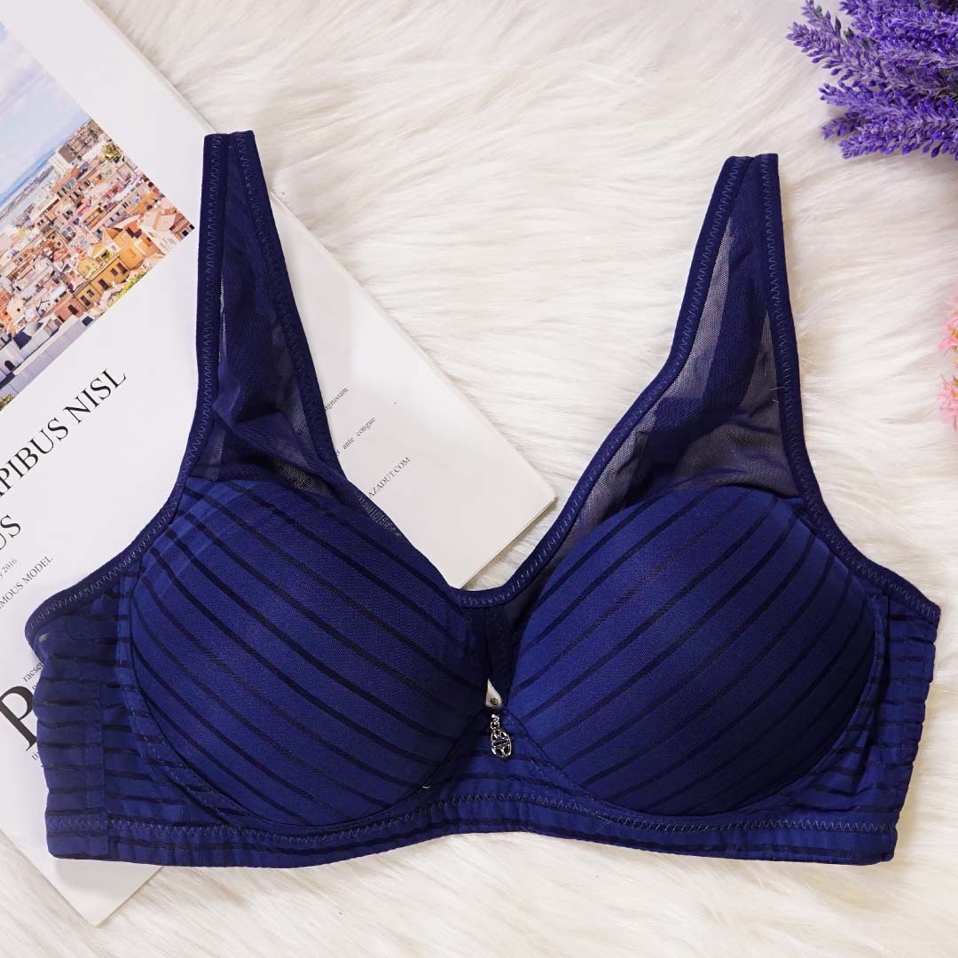 簡單大方斜條紋薄款無痕無鋼圈內衣