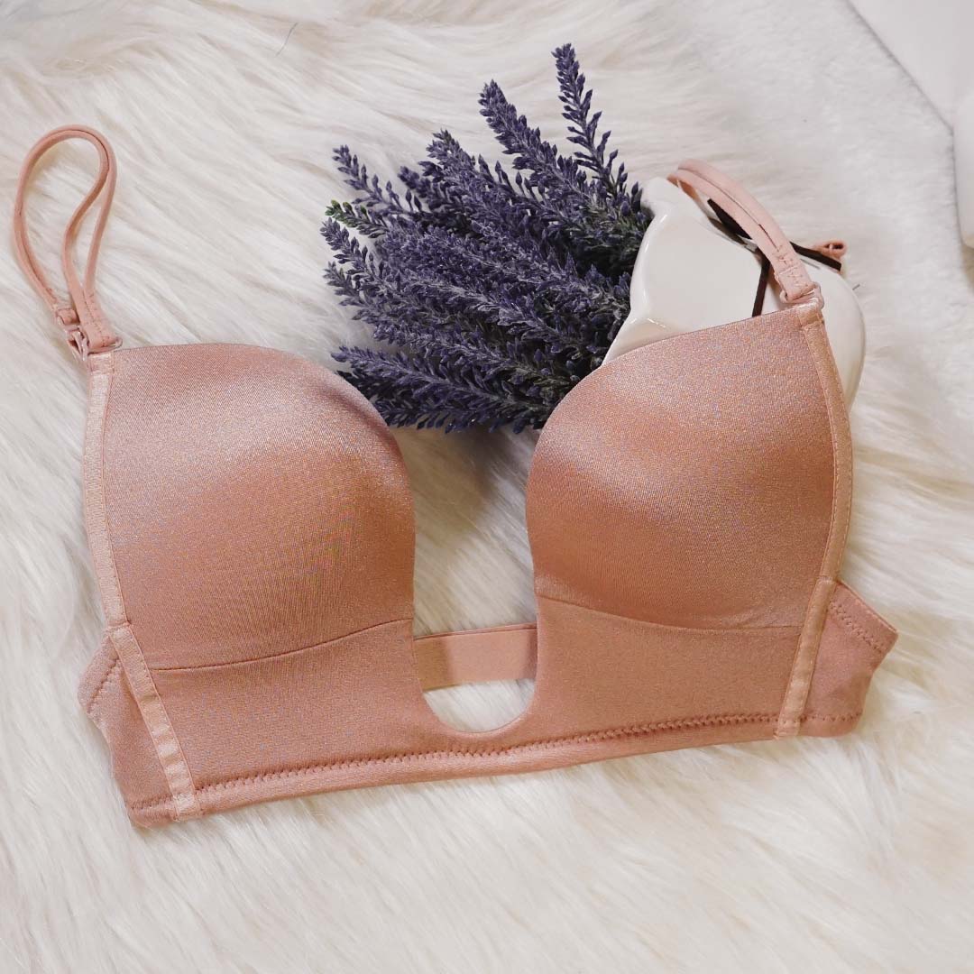 歐美U型性感深V無鋼圈薄款光面無痕低胸禮服隱形內衣