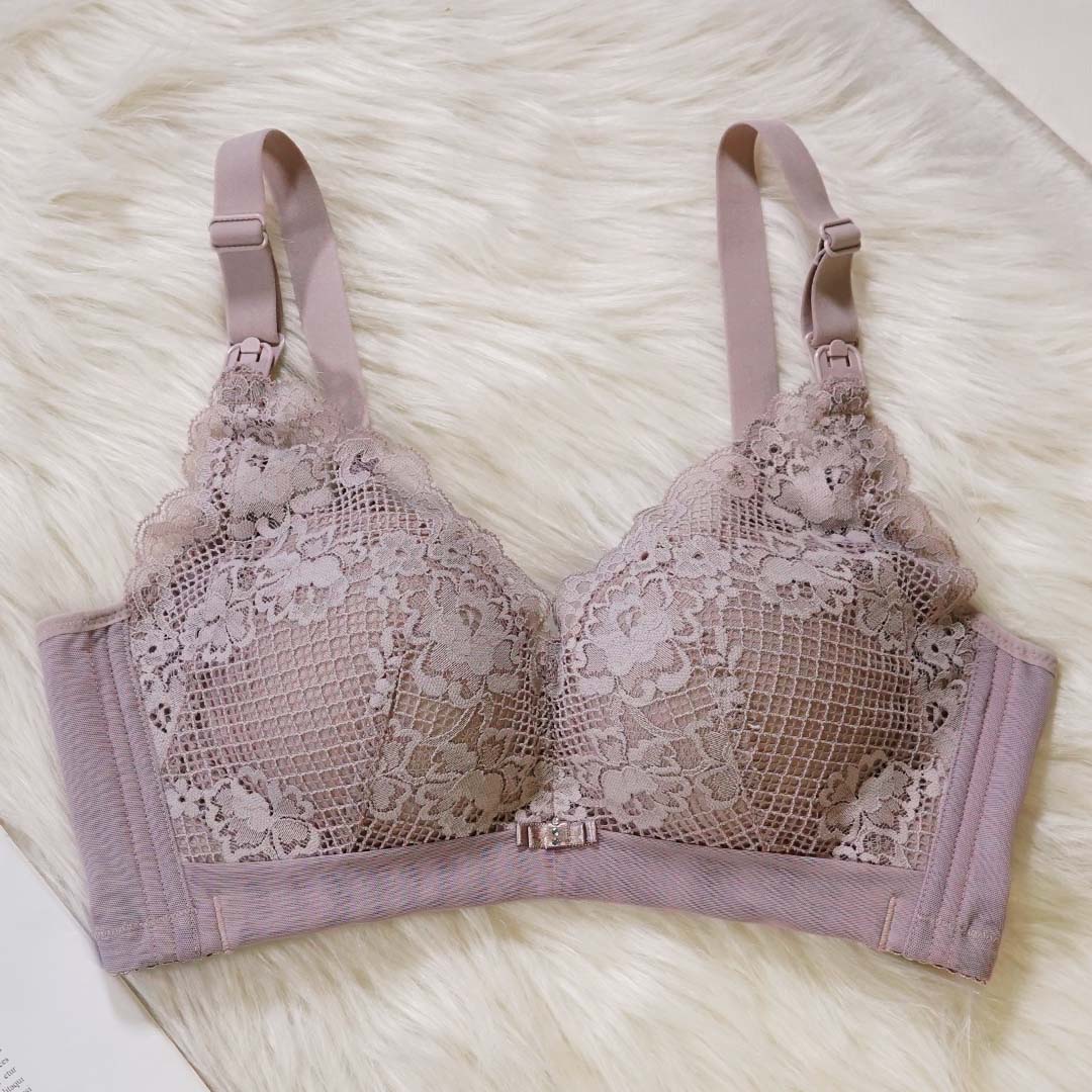 法式蕾絲薄杯無鋼圈喂哺內衣