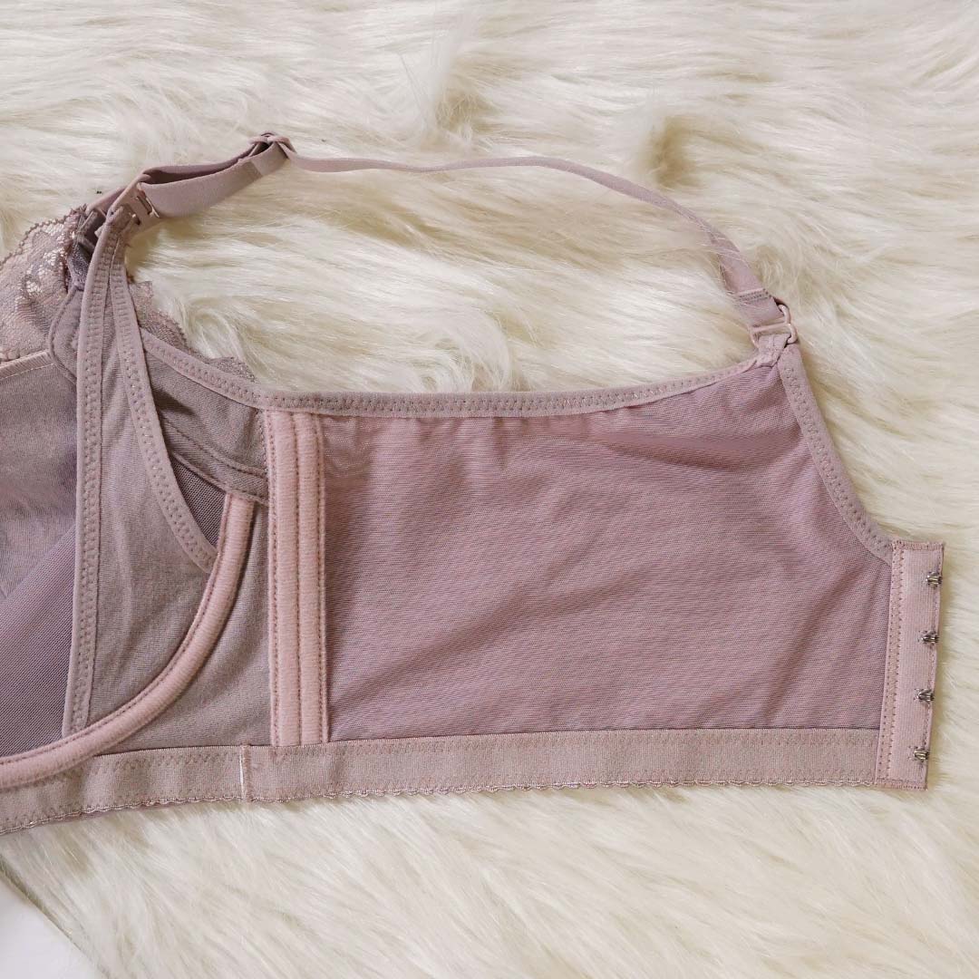 法式蕾絲薄杯無鋼圈喂哺內衣