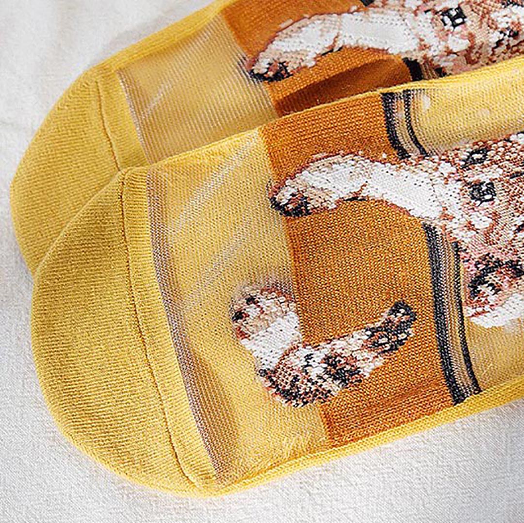 不脫線不硌腳貓貓棉底絲面襪