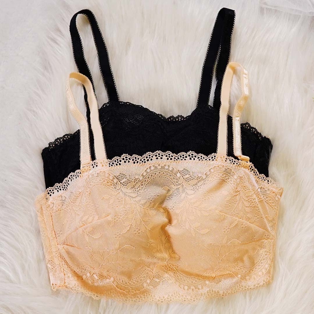 膠原蛋白不走光可愛無鋼圈內提托內衣 - 無鋼圈