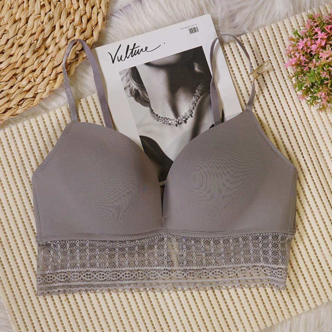 光面舒適無痕無鋼圈性感蕾絲花邊內衣