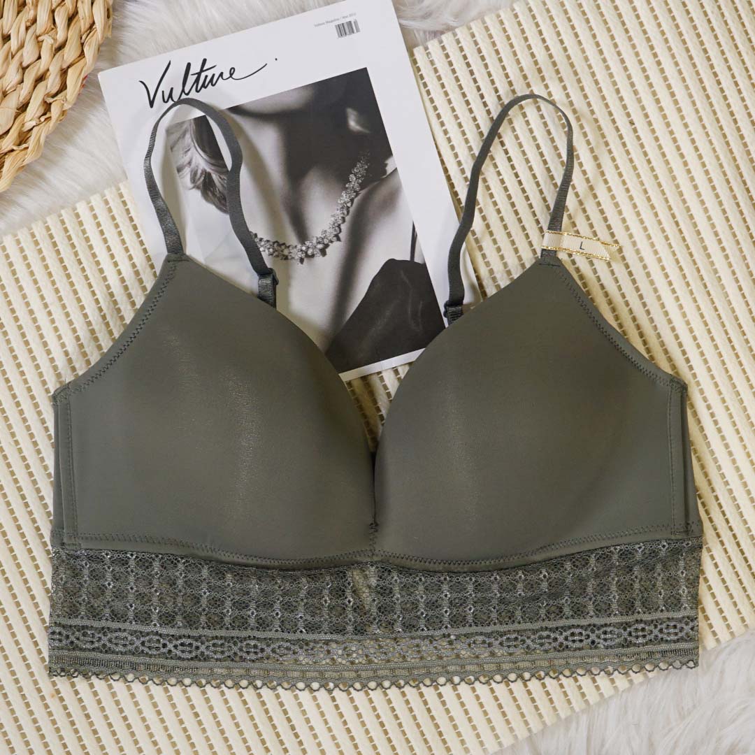 光面舒適無痕無鋼圈性感蕾絲花邊內衣