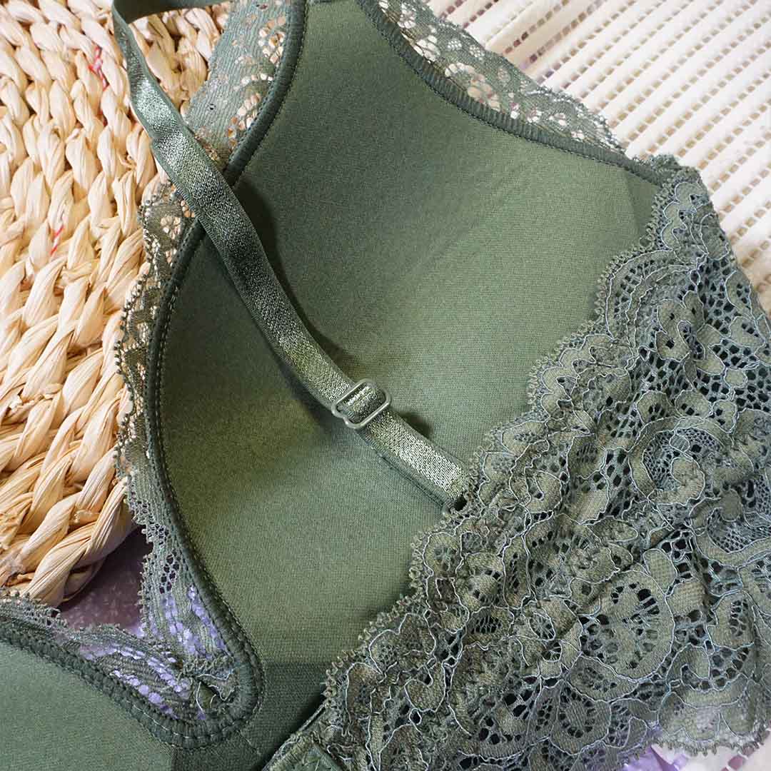 深V法式性感蕾絲薄款舒適聚攏上托美背調整內衣