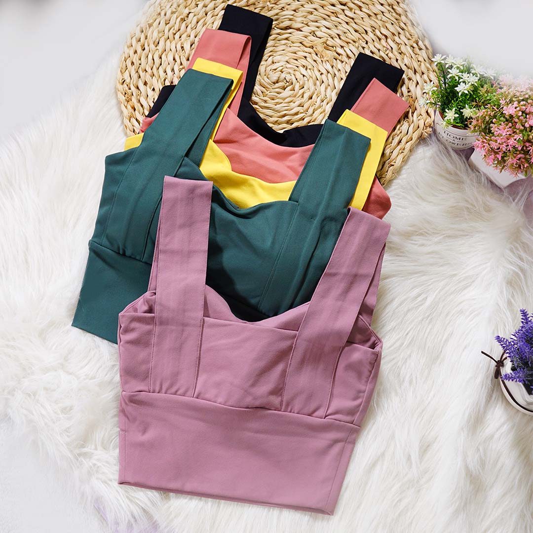 高強度聚攏定型瑜伽跑步防震運動背心-可外穿