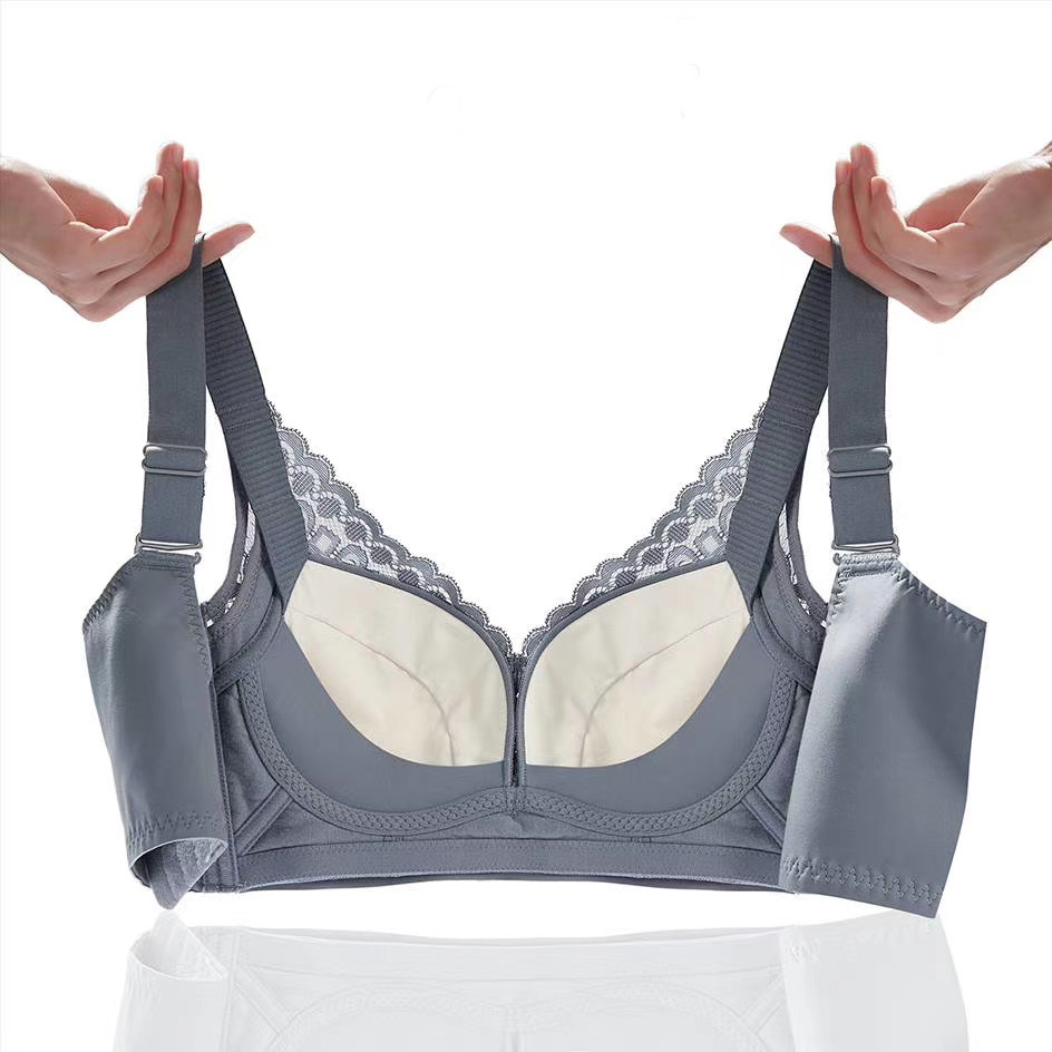 玫瑰微囊天然軟棉透氣杯調整型無鋼圈內衣-大杯