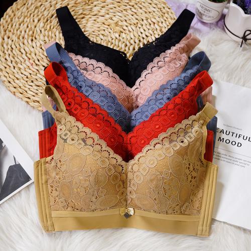 玫瑰微囊天然軟棉透氣杯調整型無鋼圈內衣-大杯