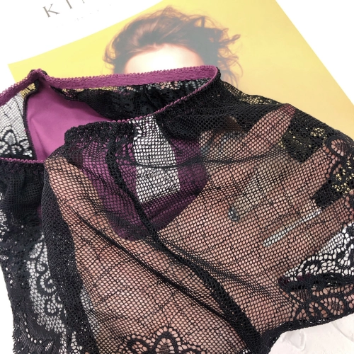 【台灣專利十字脊心不移位】-法式波浪提托全齡機能內衣 配套內褲-高叉健康型