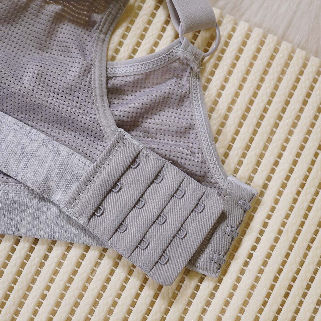 透氣網孔無鋼圈聚攏防震運動內衣