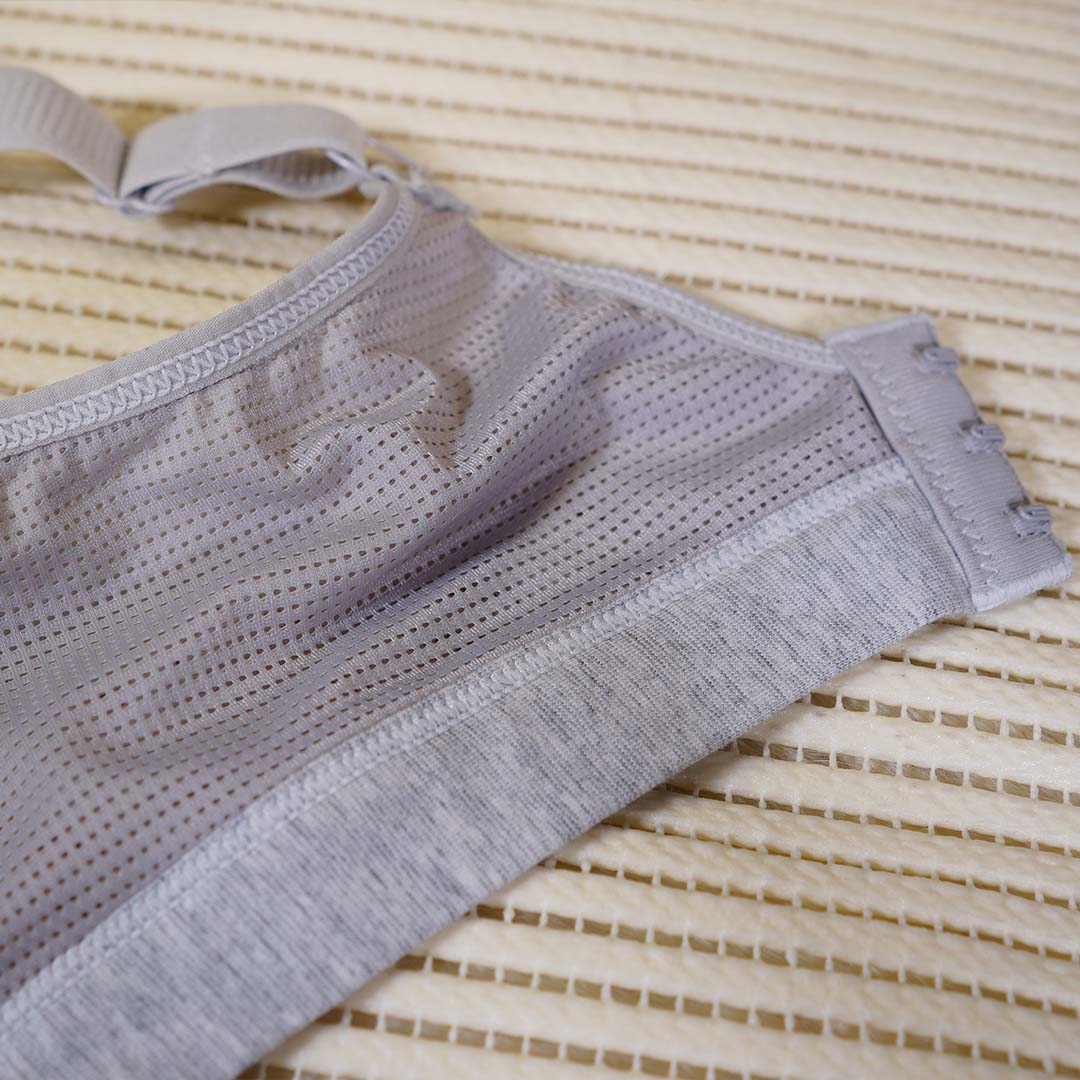透氣網孔無鋼圈聚攏防震運動內衣