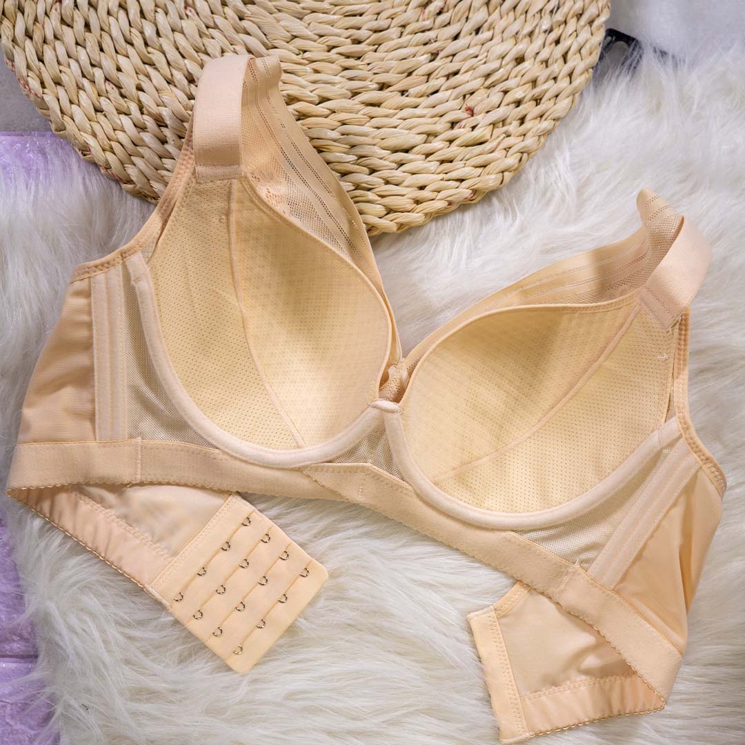 記憶軟鋼圈360度立體呵護大胸超薄透氣調整型內衣