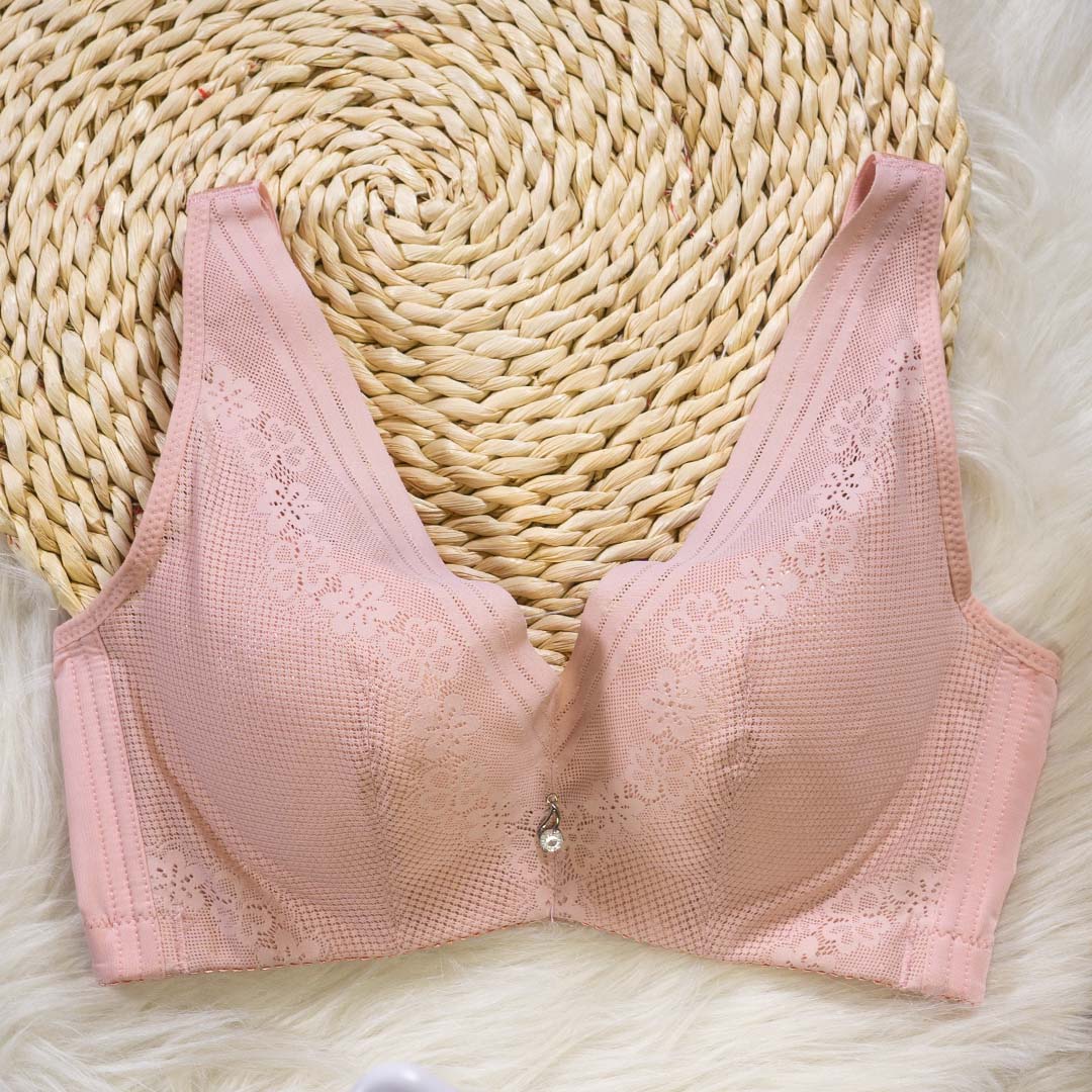 記憶軟鋼圈360度立體呵護大胸超薄透氣調整型內衣