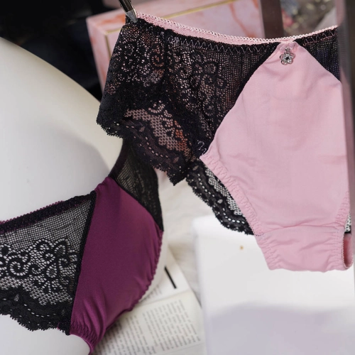 【台灣專利十字脊心不移位】-法式波浪提托全齡機能內衣 配套內褲-高叉健康型