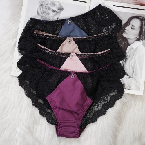 【台灣專利十字脊心不移位】-法式波浪提托全齡機能內衣 配套內褲-高叉健康型