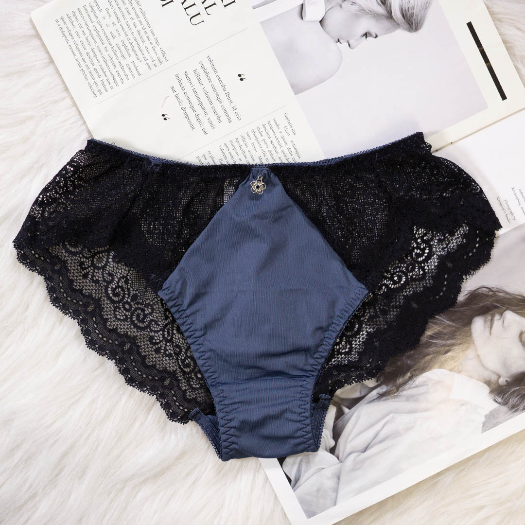 【台灣專利十字脊心不移位】-法式波浪提托全齡機能內衣 配套內褲-高叉健康型