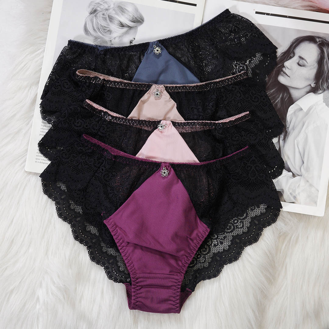 【台灣專利十字脊心不移位】-法式波浪提托全齡機能內衣 配套內褲-高叉健康型