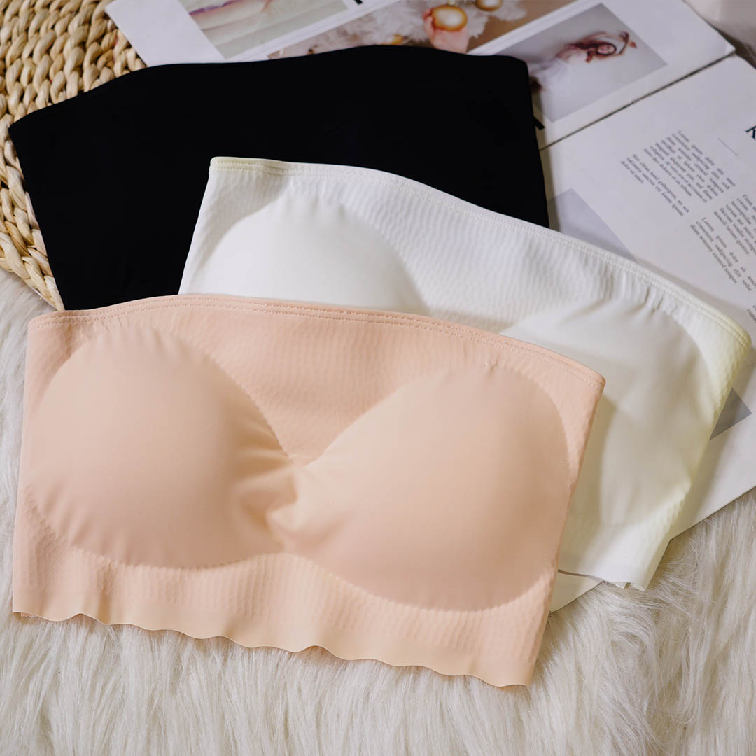 一片式冰絲抹胸無痕打底內衣裹胸