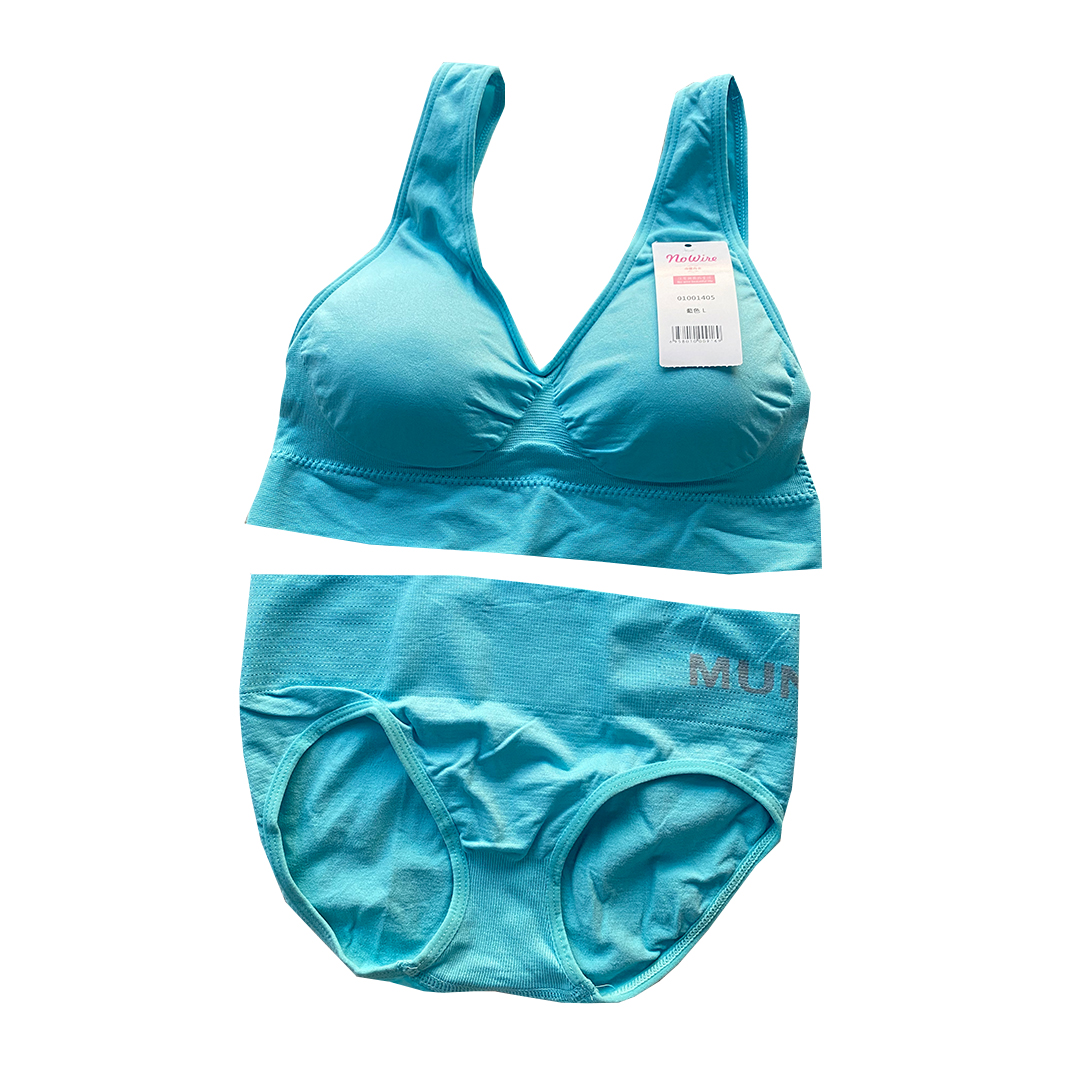 彈力棉無痕無鋼圈運動型防震深V内衣5色