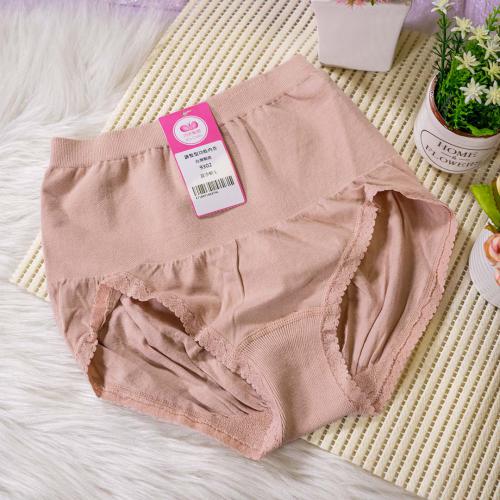 High waisted cotton women's underwear with a cinched abdomen