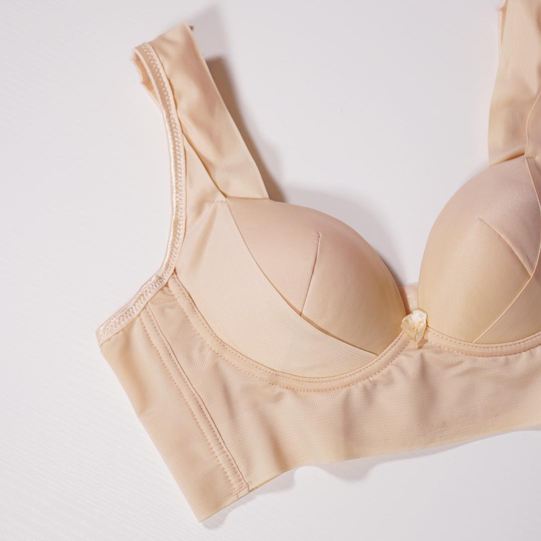 主播推薦! 三段托提無鋼圈 寬肩帶無痕輕薄雕塑(膚桃黑三套組)