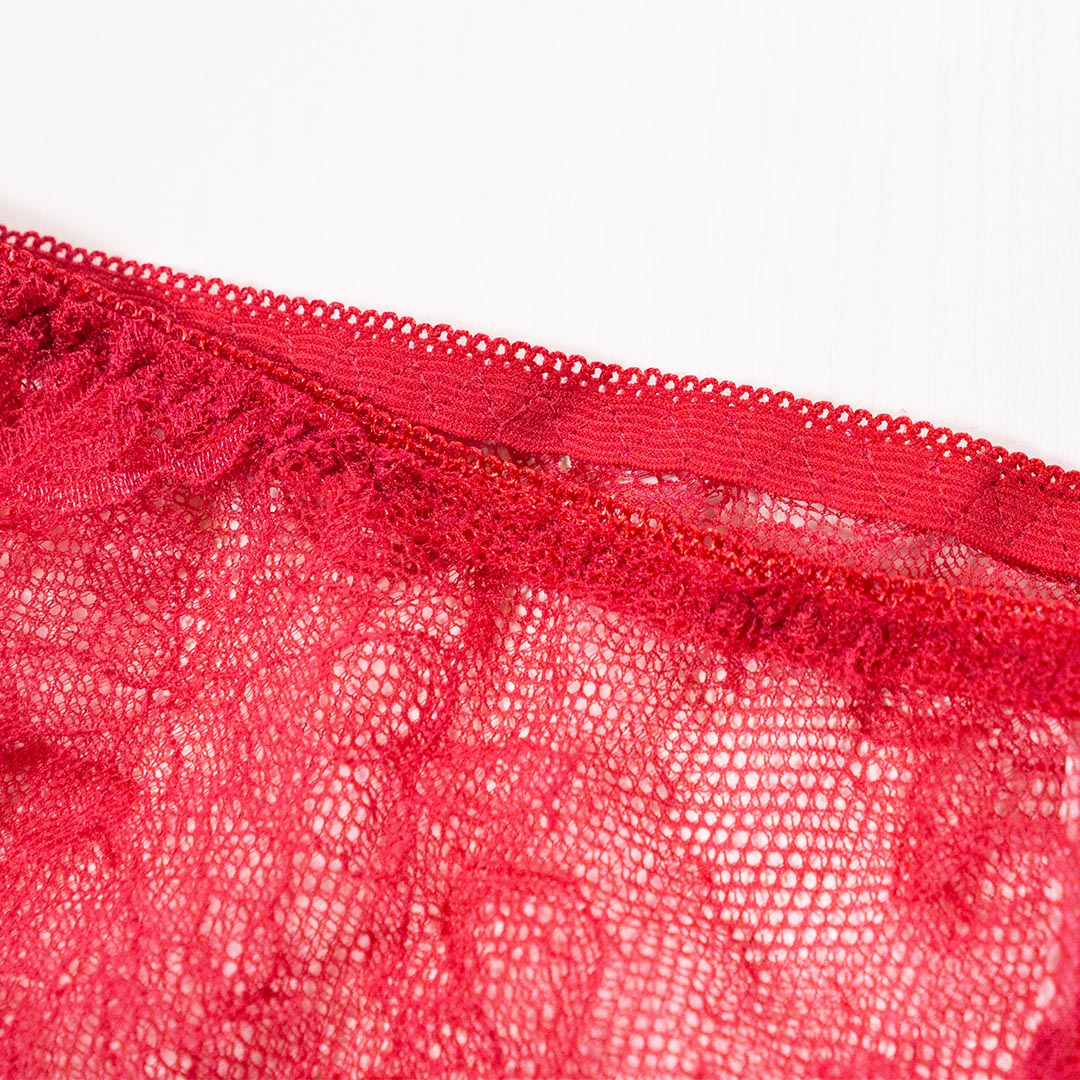 性感蕾絲延伸荷葉邊半杯小胸加厚聚攏集中內衣 配套褲仔