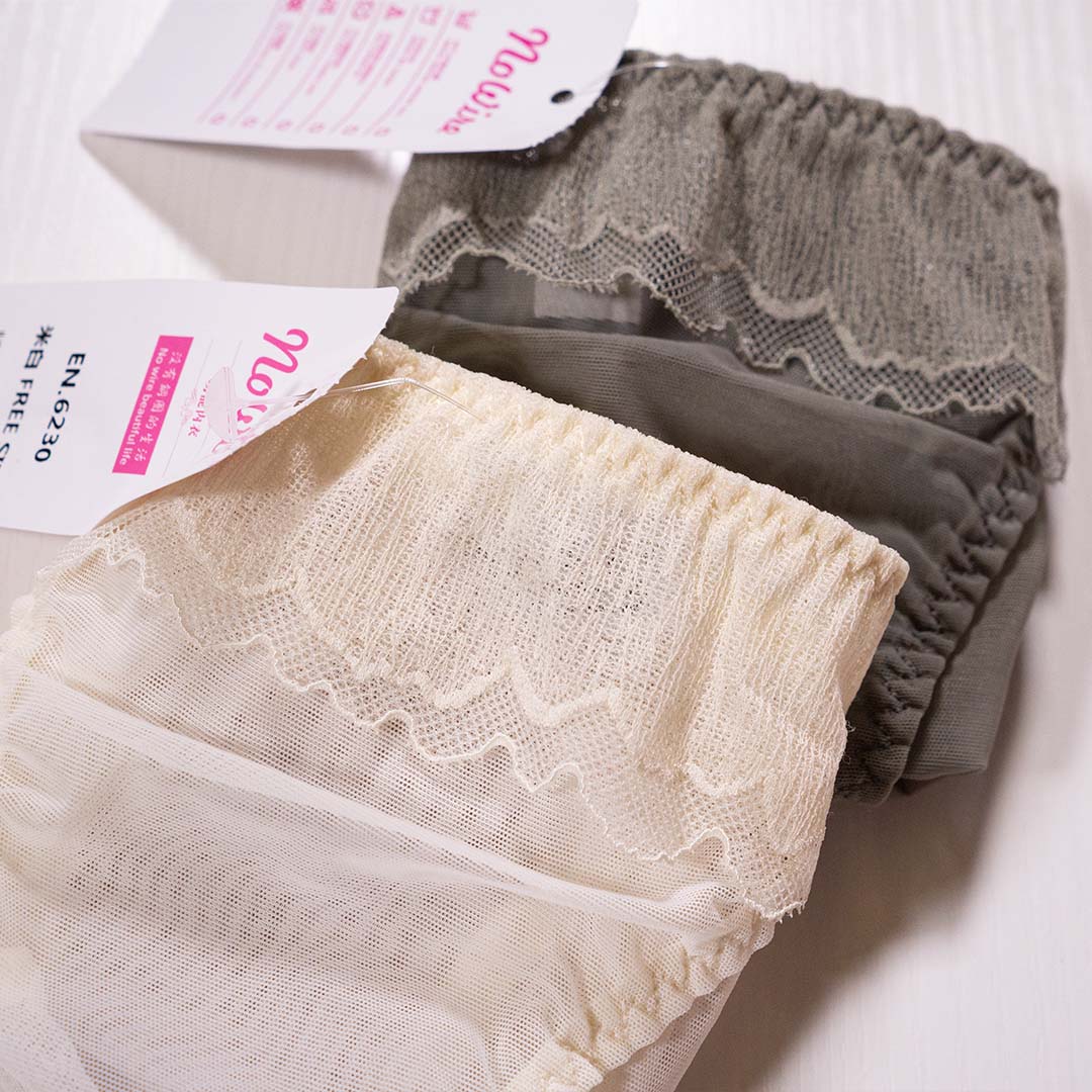 夏季性感網紗蕾絲小胸薄杯聚攏上托無鋼圈內衣 配套褲仔