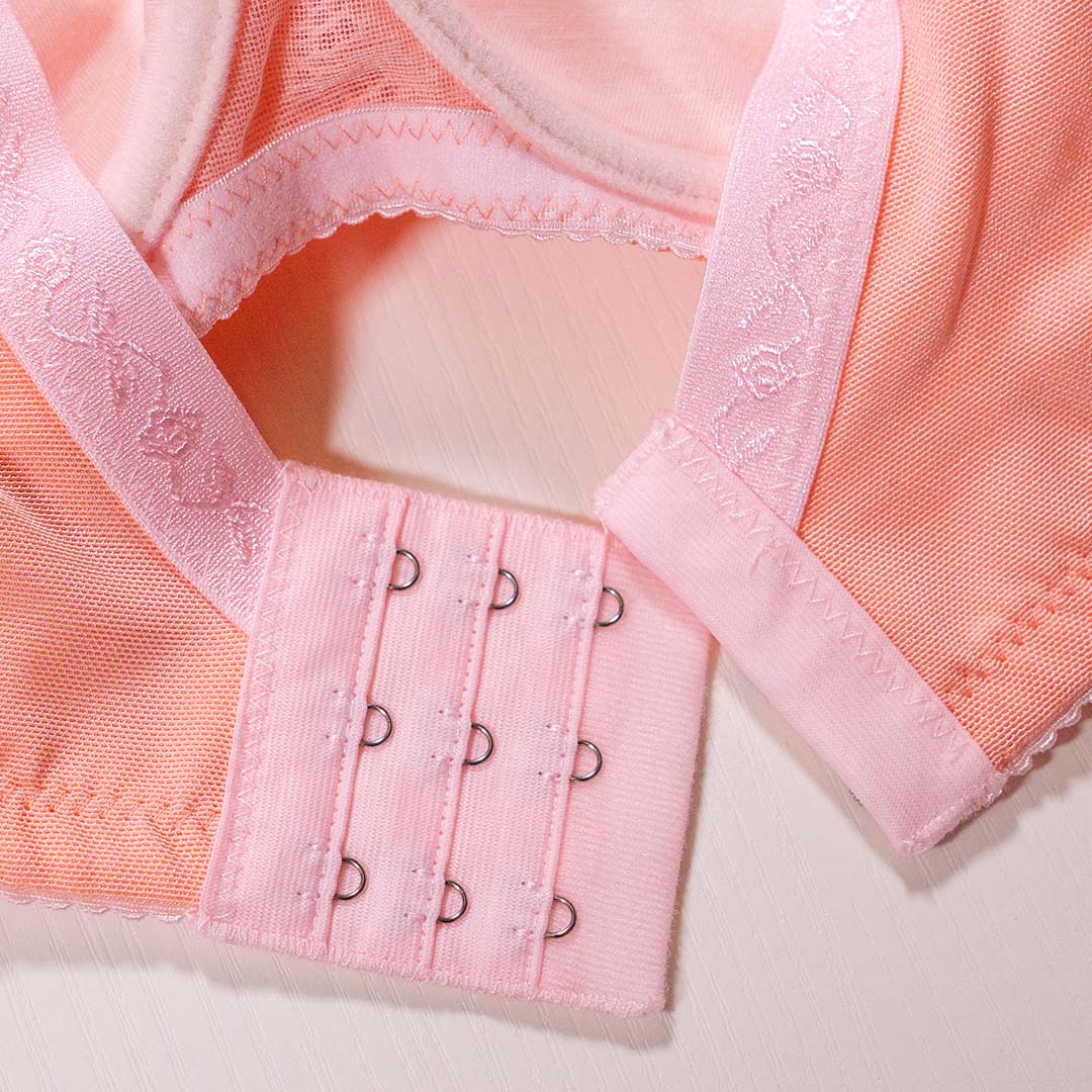 【C-G大尺碼】波波記憶鋼圈包覆蕾絲內衣 紫橙青藍