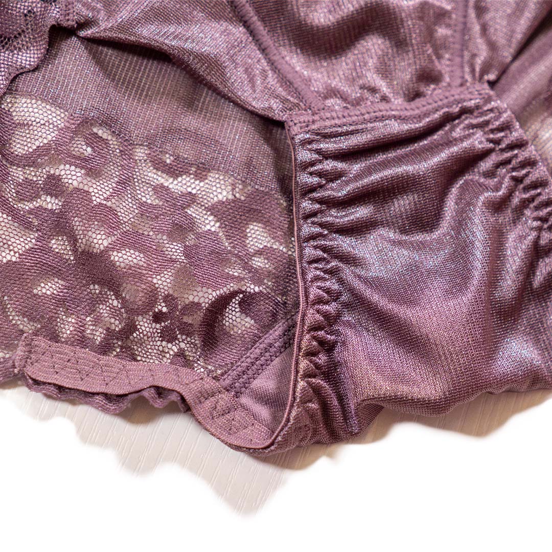 4D立體雕塑提臀束腹褲-蕾絲鎖邊布修飾褲