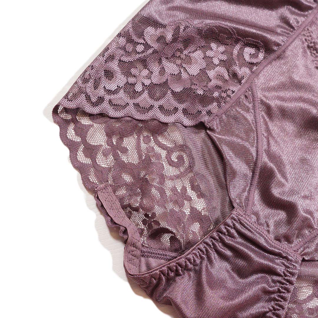 4D立體雕塑提臀束腹褲-蕾絲鎖邊布修飾褲