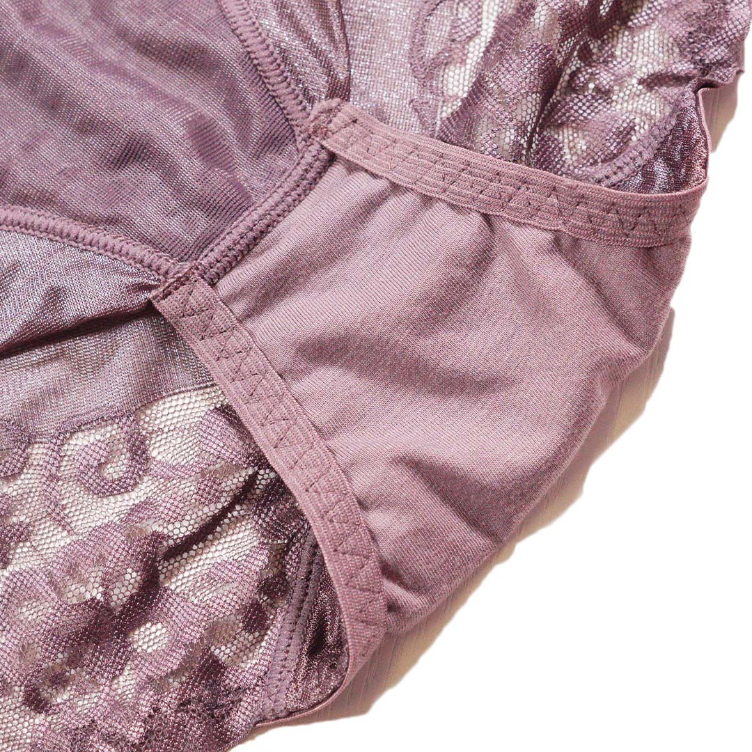 4D立體雕塑提臀束腹褲-蕾絲鎖邊布修飾褲