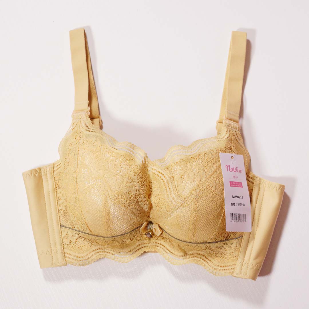 舒適莫代爾嬰肌棉無鋼圈小胸聚攏加厚調整型內衣