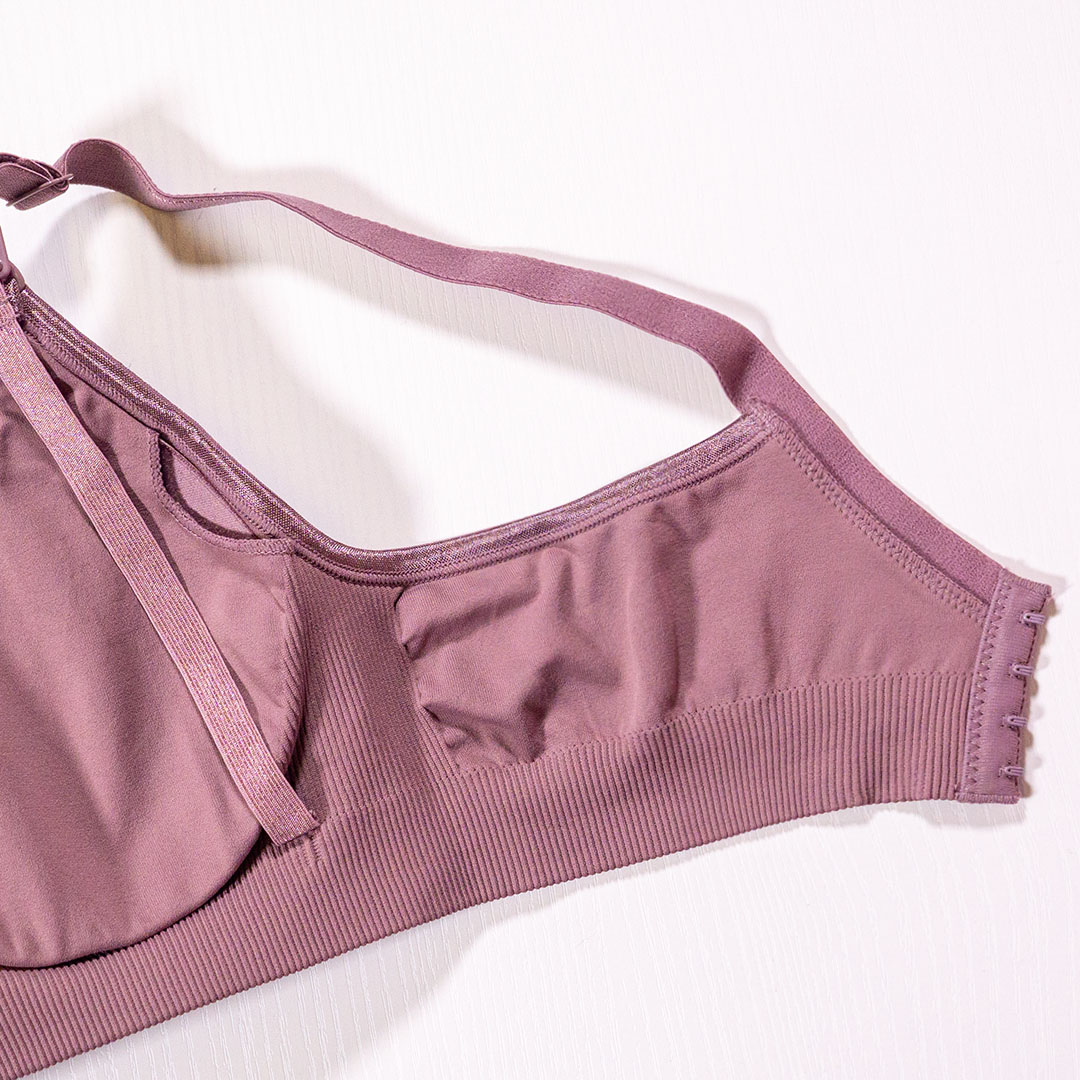 一片式高彈力上開扣無鋼圈防下垂聚攏哺孕內衣
