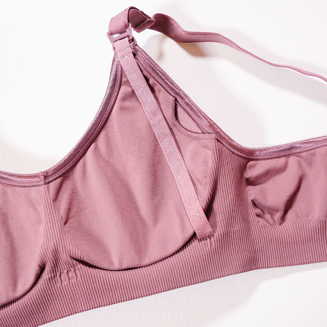 一片式高彈力上開扣無鋼圈防下垂聚攏哺孕內衣