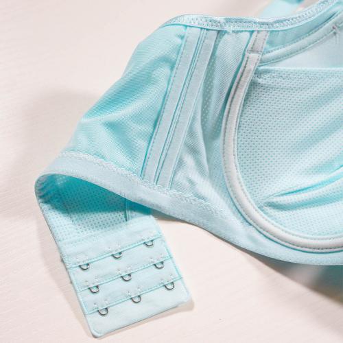 【Cool Feeling Cotton Blend Fabric】Plain-colored low-ridge center seamless T bra in six colors