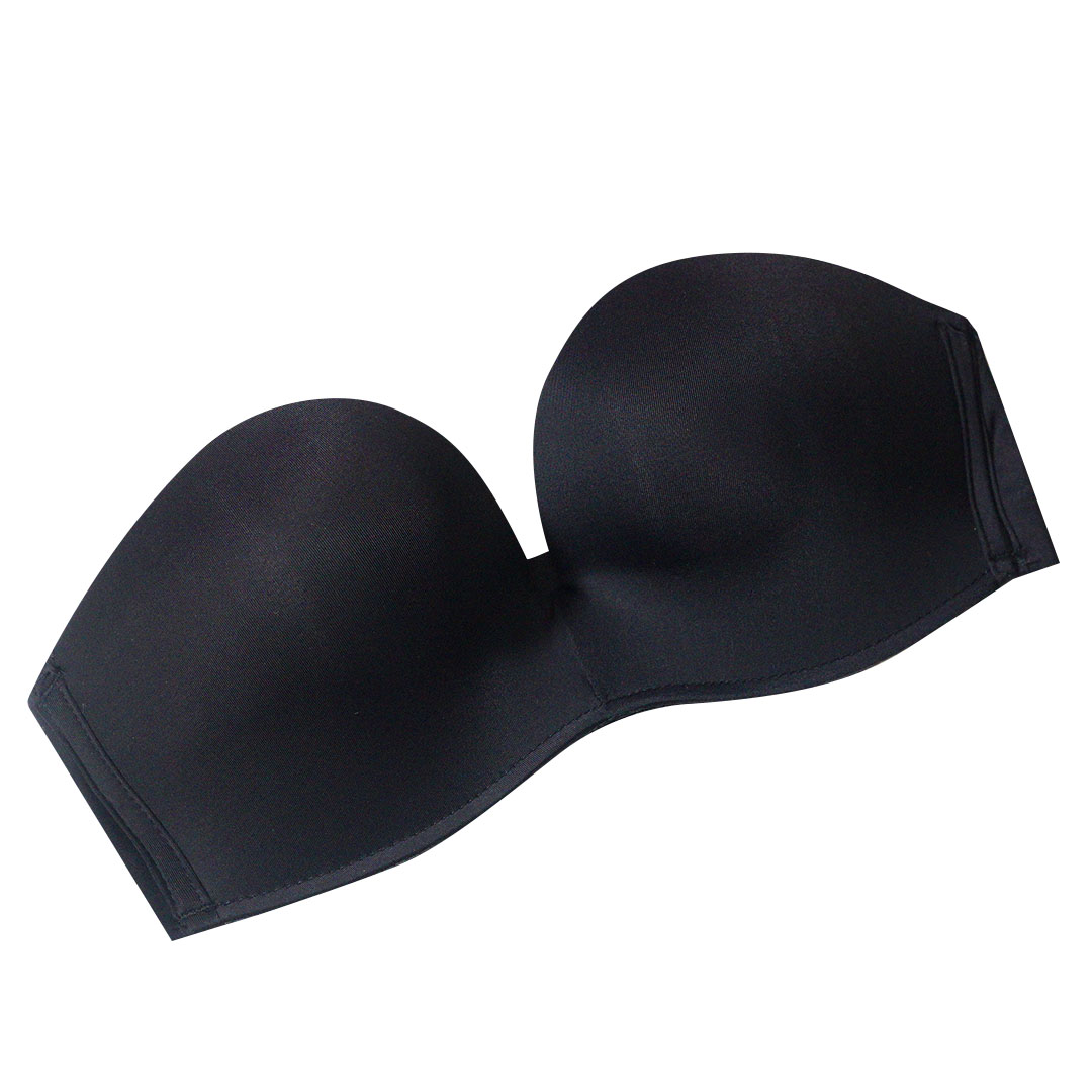 防滑無肩帶無鋼圈薄款半杯隱形聚攏,平口防滑無鋼圈爆乳內衣