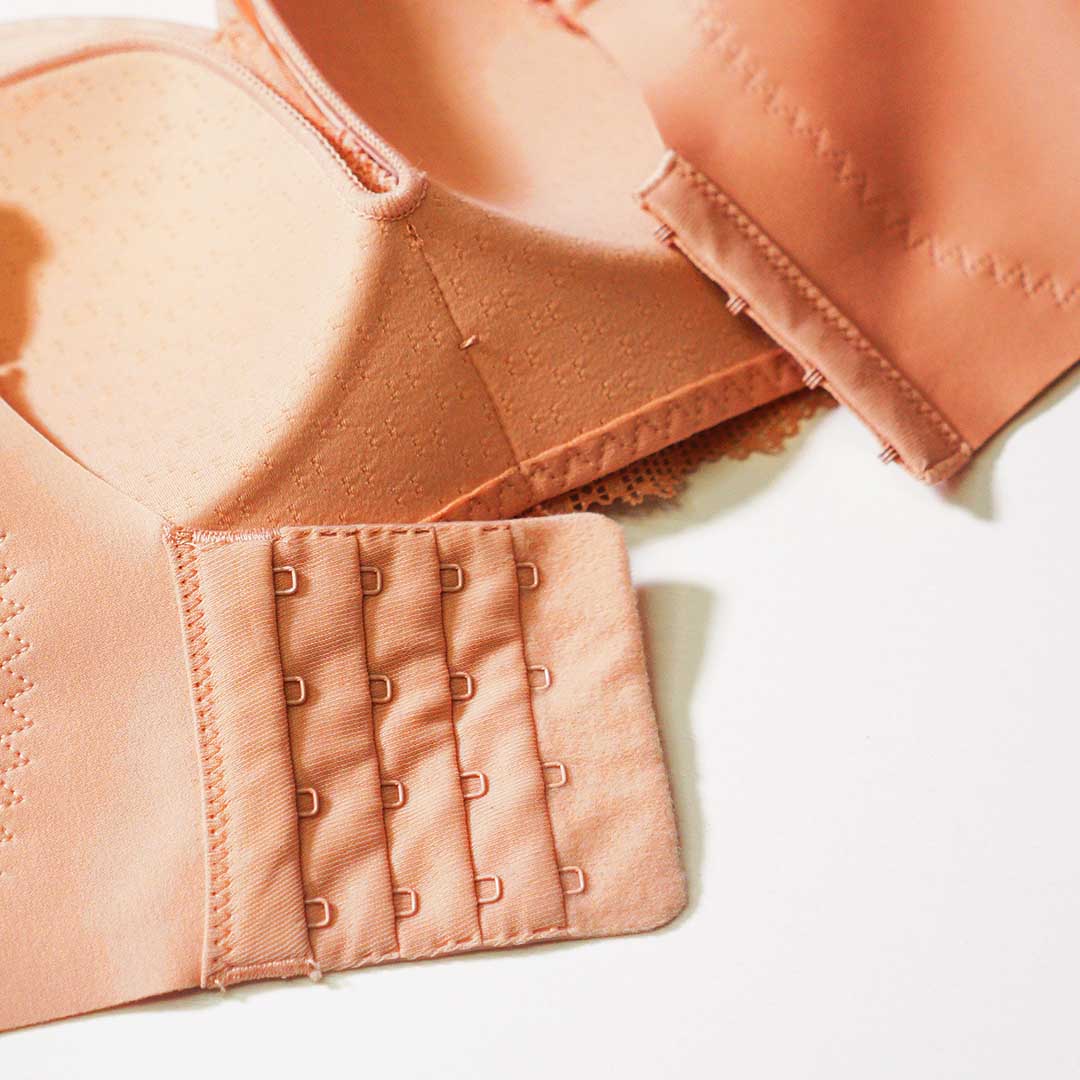 輕薄透氣網格蕾絲無鋼圈聚攏側收大碼C杯調整型內衣