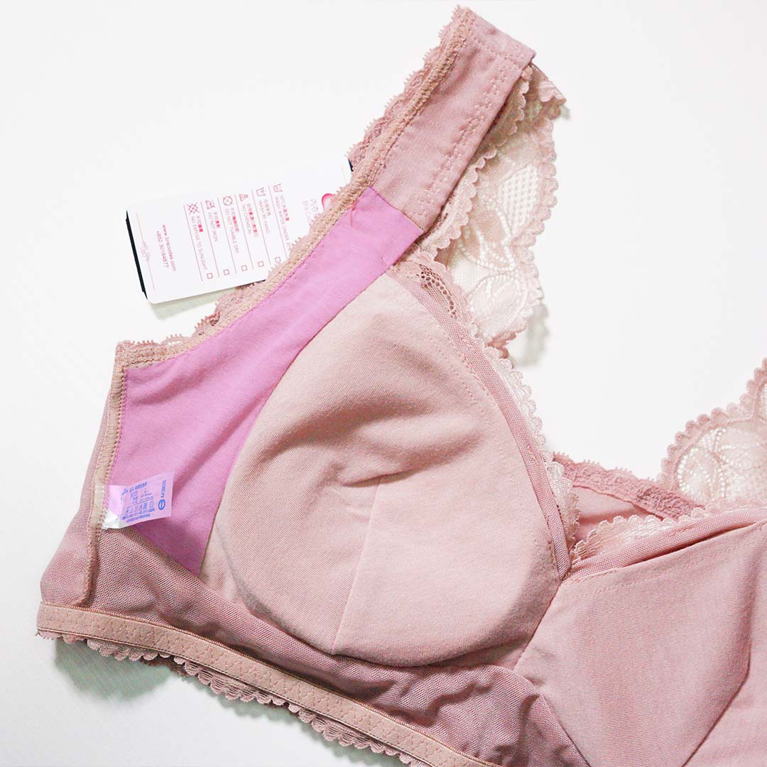 背心式驚艷蕾絲全罩無鋼圈睡眠舒適內衣