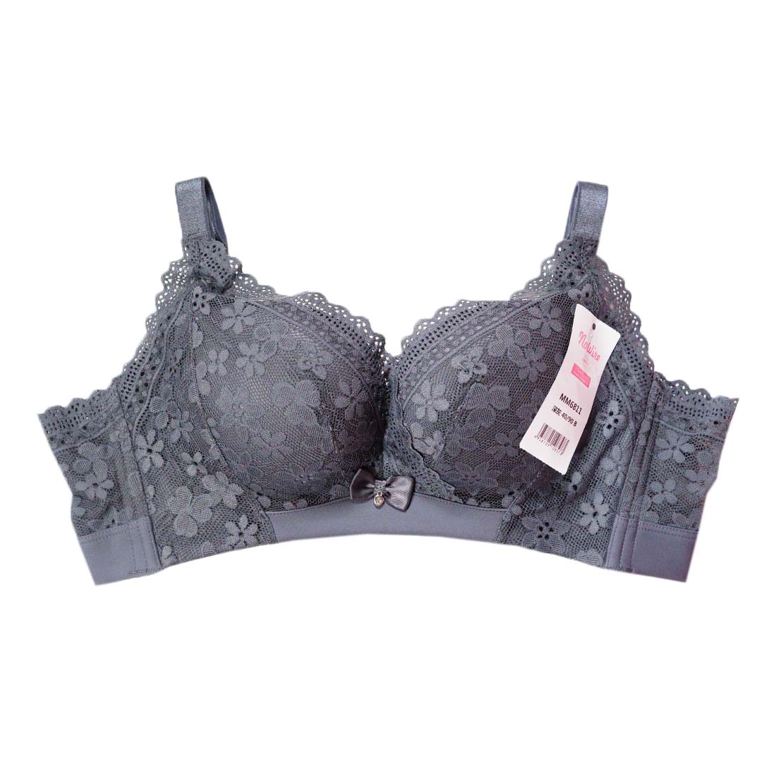 銅纖維科技抗菌材料舒適透氣蕾絲聚攏無鋼圈內衣